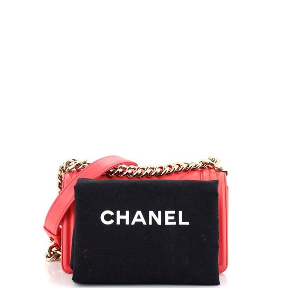Chanel Boy Flap Bag Chevron Calfskin Small Pink - Picture 2 of 11